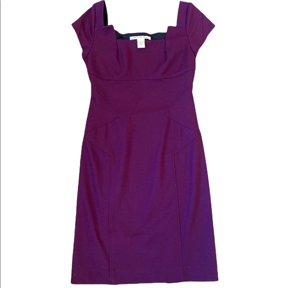 Diane Von Furstenberg Dresses & Skirts - Diane von Furstenberg Marciela Wool Dress Purple Size 8